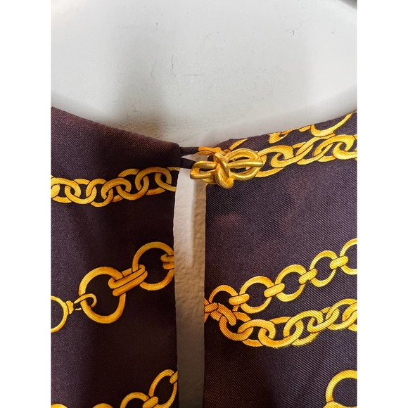 Britt Ryan Dress 100% Silk Nautical Sheath 3/4 Sleeves Cold Shoulder 6 - Picture 6 of 7